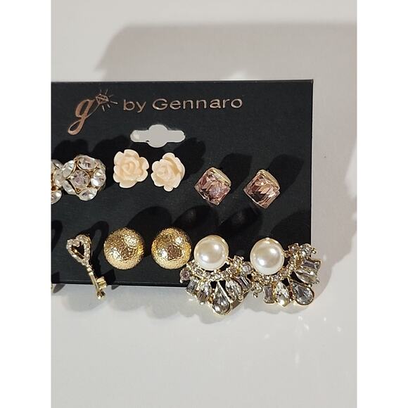 G by Gennaro Faux Pearl Cluster Flower Heart Key Ball Dangle Gems - Picture 3 of 4
